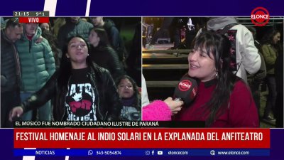 Festival homenaje al Indio Solari en la explanada del anfiteatro de Paran&aacute;